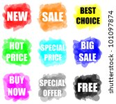 set of colorful paint splat for ... | Shutterstock . vector #101097874