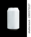 White beverage cans isolated...