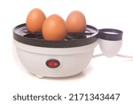 Small photo of Egg boiler isolated over white background
