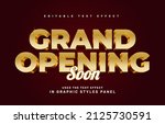 gold grand opening text effect | Shutterstock .eps vector #2125730591