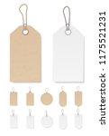 Set Of Blank Gift Box Tags Or...