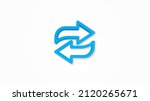 refresh arrows 3d line flat... | Shutterstock .eps vector #2120265671
