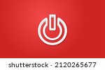 shut down  switch off 3d line... | Shutterstock .eps vector #2120265677