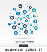 technology connection concept.... | Shutterstock .eps vector #215835484