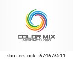 abstract business company logo. ... | Shutterstock .eps vector #674676511