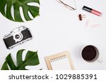 frame made of tropical palm... | Shutterstock . vector #1029885391