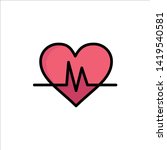 ecg  heart  heartbeat  pulse ... | Shutterstock .eps vector #1419540581