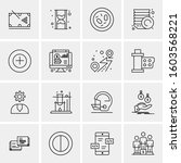 16 universal business icons... | Shutterstock .eps vector #1603568221
