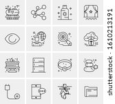 16 business universal icons... | Shutterstock .eps vector #1610213191