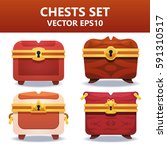 Colorful Vector Chests Set....