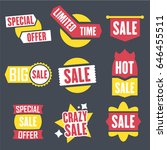season sale badges and tags... | Shutterstock .eps vector #646455511