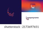 gradient globe logo design... | Shutterstock .eps vector #2173697651