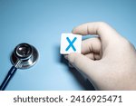 Small photo of Background of Disease X.Disease X is an unknown pathogen that could cause a serious international epidemic.Medical health concept.
