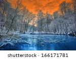 Sunset Over The Winter Landscape With Clouds Image - Free Stock Photo ...