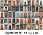 Set of 55 old doors and gates from Belgium, Luxembourg and France.