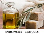 Olive Oil Soap And Bath Towel