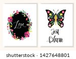 floral greeting cards ... | Shutterstock .eps vector #1427648801