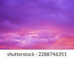 Small photo of Abstract and pattern of cloud sky, Velvet violet, Velvet Purple, Trend color of the year background, Pattern of colorful cloud and sky sunset or sunrise: Dramatic sunset in twilight, Beautyful of sky