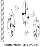 feathers vector ethnic patterns ... | Shutterstock .eps vector #311692421