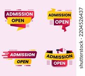 Colorful Admission Open Banner...