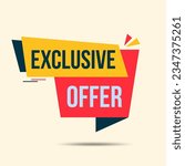 exclusive offer banner label...