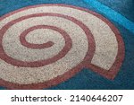 Small photo of Texture and pattern of rubber flooring on playground. Ethylene Propylene Diene Monomer EPDM flooring.