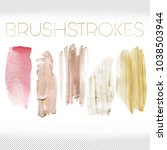 handdrawn acrylic brushstrokes | Shutterstock . vector #1038503944