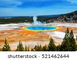 Grand Prismatic Spring in Yellowstone National Park, Wyoming image ...