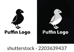 Puffin Bird Vector Vintage Logo ...