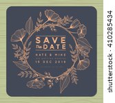 save the date  wedding... | Shutterstock .eps vector #410285434