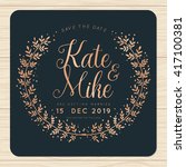 save the date  wedding... | Shutterstock .eps vector #417100381
