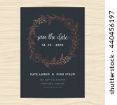 save the date  wedding... | Shutterstock .eps vector #440456197