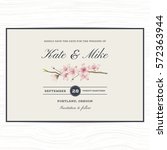 save the date wedding... | Shutterstock .eps vector #572363944