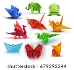 Set Origami Butterfly  Crane ...