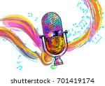 music background with vintage... | Shutterstock .eps vector #701419174