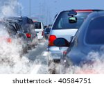 pollution of environment by combustible gas of a car
