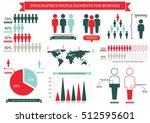 collection of infographic... | Shutterstock .eps vector #512595601