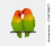 vector illustration of lovebird ... | Shutterstock .eps vector #1748758877
