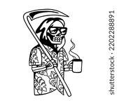 Coffee Time With Skull Devil...