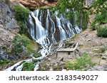 Small photo of The Kapuzbasi Waterfalls in Aladaglar National Park 156 km (97 miles) south of Urgup and east of Nigde, are among Turkey’s most unusual: the seven waterfalls spurt right from a solid-rock cliff face.