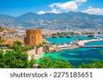 Small photo of The harbor of Alanya on a beautiful summer day. Turkey