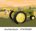 Illustration Of An Old Tractor...