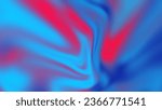 3D rendering of a blue gradient wave flowing into a blue-purple retro background. Northern lights web blue design element and space concept