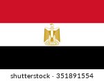 stock vector flag of egypt  ... | Shutterstock .eps vector #351891554