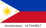 Stock Vector Flag of the Philippines - Proper Dimensions