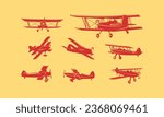 set of plane logo vector illustration