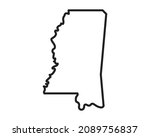 Mississippi state icon. Pictogram for web page, mobile app, promo. Editable stroke.