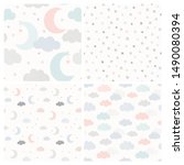 night sky vector pattern set... | Shutterstock .eps vector #1490080394