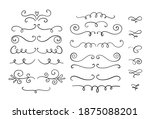 vector dividers and swirls.... | Shutterstock .eps vector #1875088201