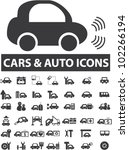 cars icons set  vector | Shutterstock .eps vector #102266194